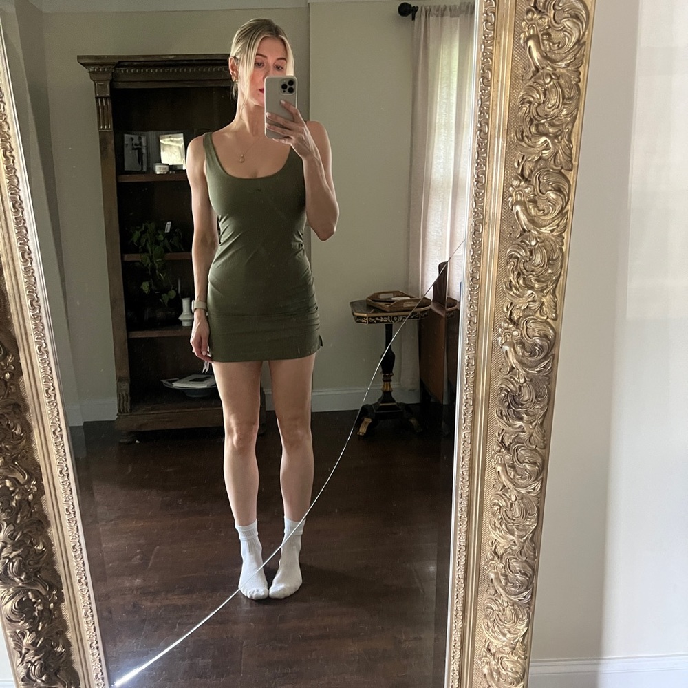 Green Nike Dress Jumper with Built In Booty Shorts